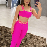 Conjunto Fitness Matt Neon Pink