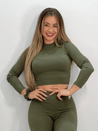 Conjunto Fitness Manga Longa Diversas Cores